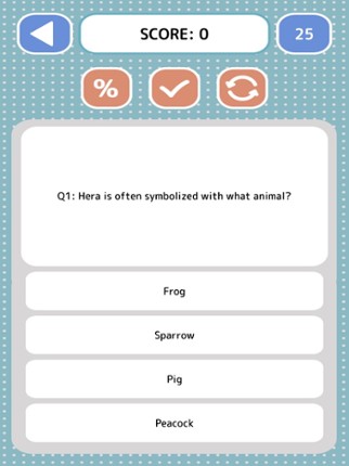 Greek Mythology Quiz - Game screenshot