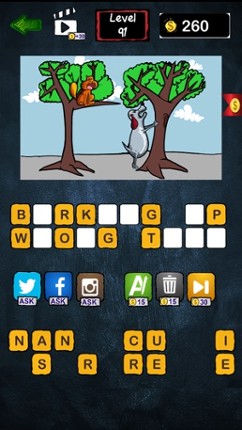 Illustration Guess - What's On The Picture &amp; Guessing of Words Image