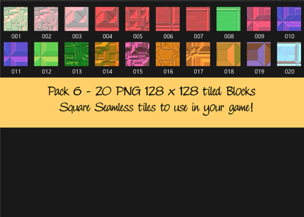Pack 6 - 20 - 128 x 128 seamless tiles Image