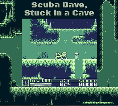 Scuba Dave, Stuck in a Cave [GB Studio 2024 Fall Game Jam] Image