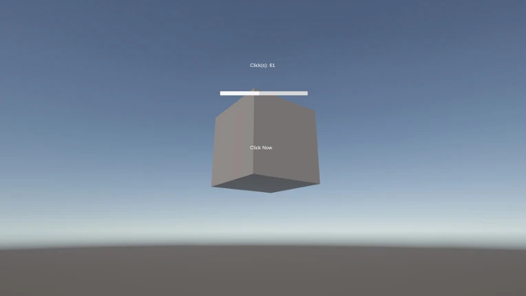 The game where you click on a cube Image