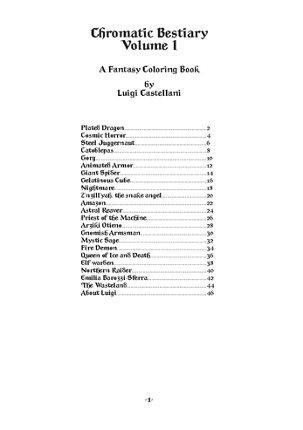 Chromatic Bestiary Volume 1 Image