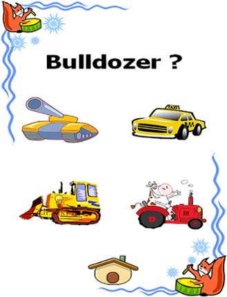 Easy car games and public transportation daily english words Image