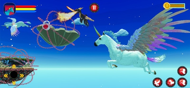Flying Unicorn Pegasus Horse Image