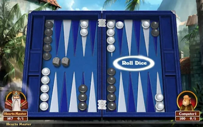 Hardwood Backgammon Board Game Image