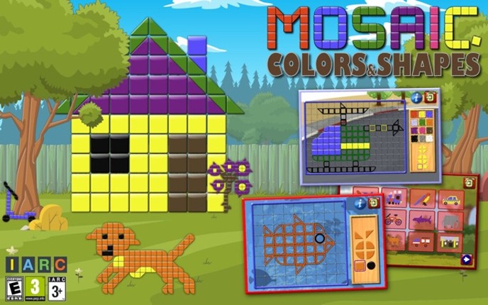 Kids Mosaic Art Shape and Color Picture Puzzles Image