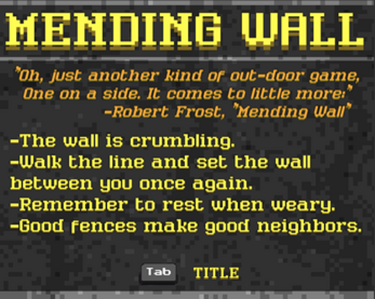 Mending Wall screenshot