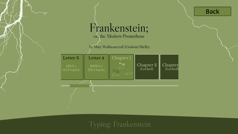 Typing Frankenstein screenshot