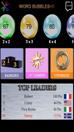 Word Bubbles HD screenshot