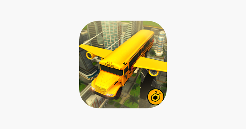 Flying School bus simulator 3D free - school kids Image
