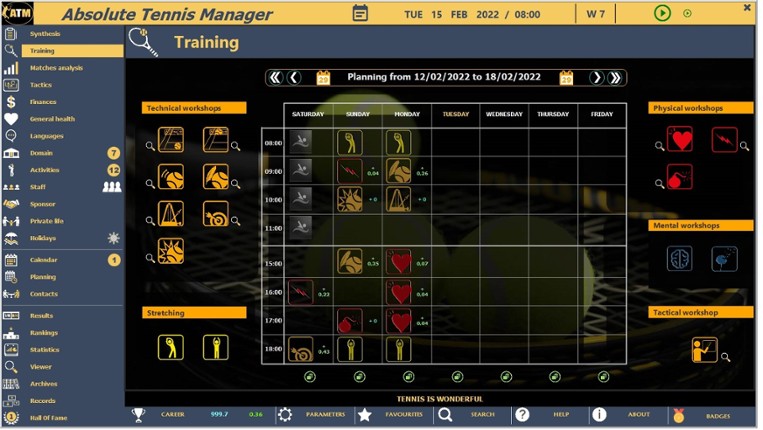 Absolute Tennis Manager screenshot