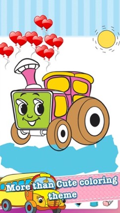 Car Drawing Coloring Book - Cute Caricature Art Ideas pages for kids Image