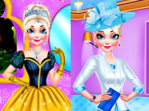 MAKEOVER ROYAL QUEEN VS MODERN QUEEN DRESSUP Game Cover