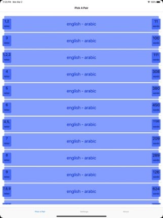 PickAPair Arabic - English screenshot