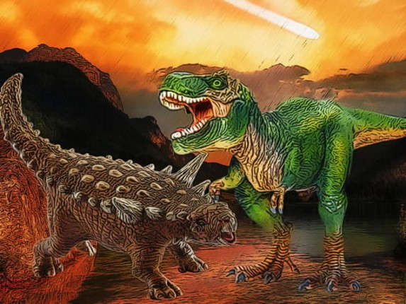 Dinosaurs Fight Jigsaw Game Cover