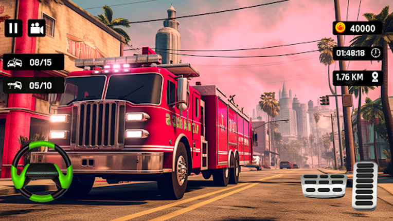 City Fire Truck Driving Games screenshot
