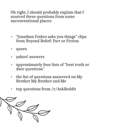 137 Questions for Character Creation: A Resource for the Rest of Us screenshot