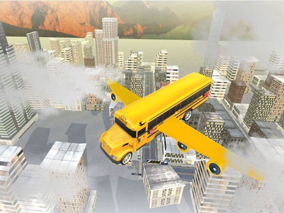 Flying School bus simulator 3D free - school kids Image