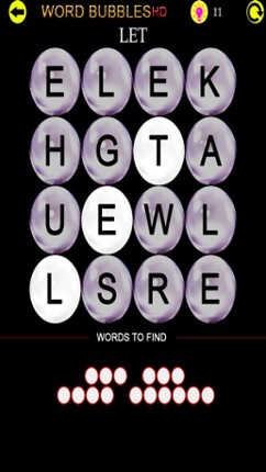 Word Bubbles HD screenshot