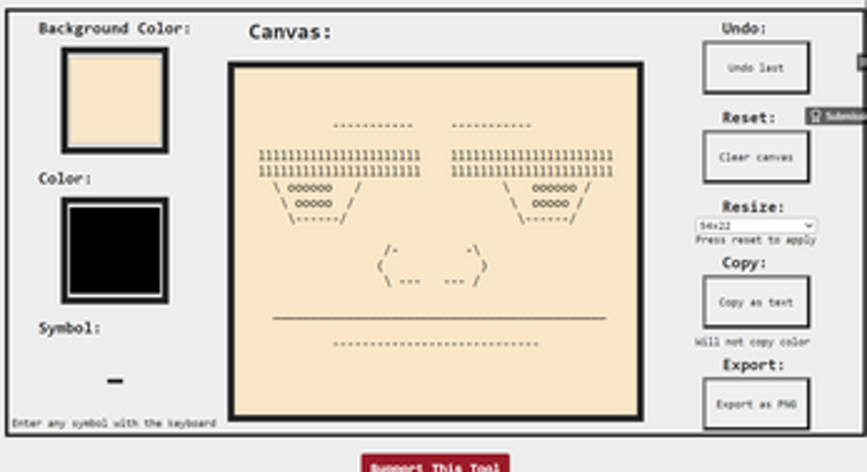 ASCII Paint screenshot