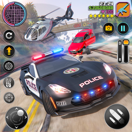 US Cop Car Chase Game 3D Game Cover