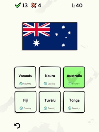 Countries of Oceania Quiz screenshot