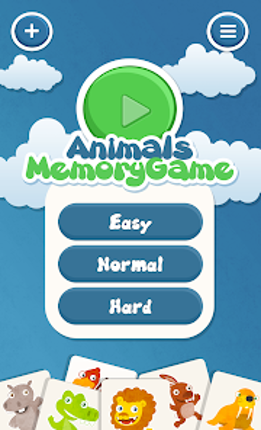 Animals memory game for kids Image