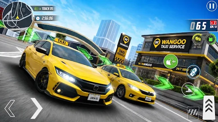 Real Taxi Car Drifting Driving Image