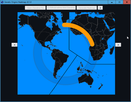 Genetic Origins Heatmap Image