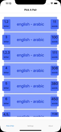 PickAPair Arabic - English screenshot