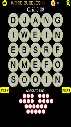 Word Bubbles HD screenshot