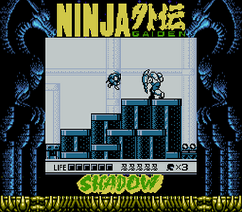 Ninja Gaiden Shadow (忍者龍剣伝) SGB Enhanced (Super Game Boy) Image