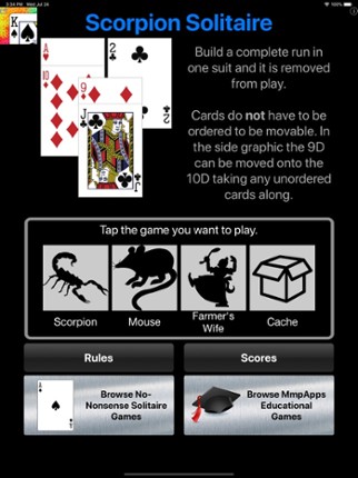 Scorpion Solitaire screenshot