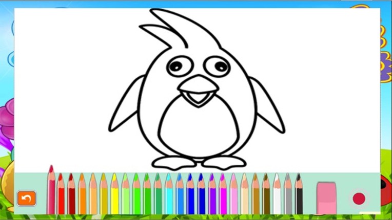 Coloring page for kids painting animals screenshot