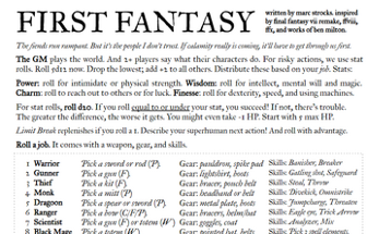 FIRST FANTASY, a micro-rpg Image