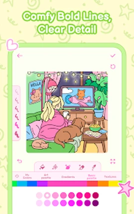 Cozy Girl Life: Coloring Book screenshot