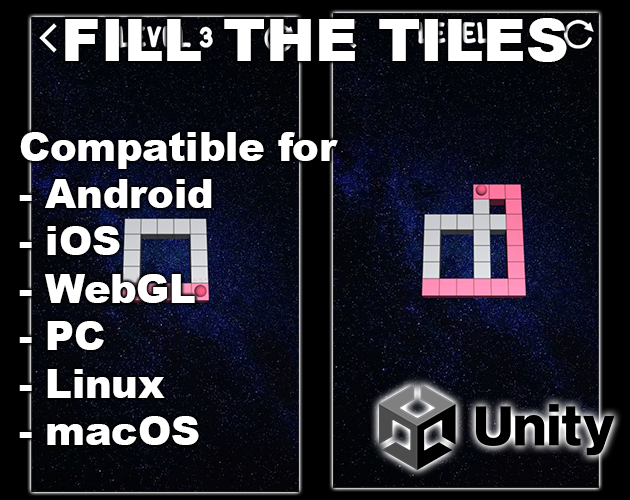 Games like Fill The Tiles - Unity Puzzle Game Source Code