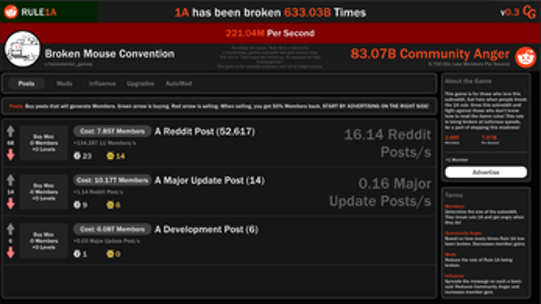 Rule 1A Incremental screenshot