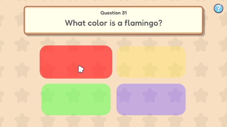 A Normal Quiz Game where you try to solve questions but the questions have tricks and gimmicks and if you get them wrong you have to beat a wacky punishment but they are kinda fun so you lowkey wanna do them even if it means getting the question wrong. Image