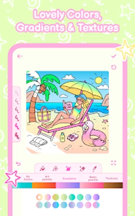 Cozy Girl Life: Coloring Book Image