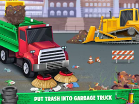 Road Cleaner Truck Driving Image