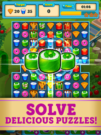 Fast Food Match 3 Game Offline screenshot