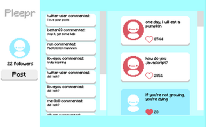 Pleepr: A Social Media Game screenshot