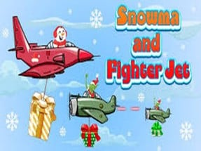 Snowman and Fighter Jet Image