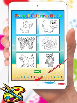 Animal Coloring Book for Kids and Preschool Toddler who Love Cute Pet Games for Free screenshot