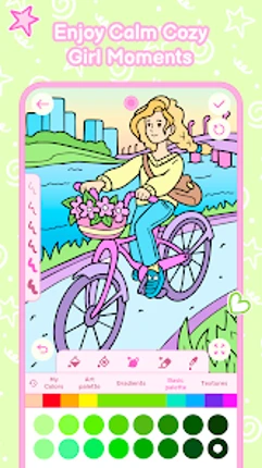 Cozy Girl Life: Coloring Book screenshot