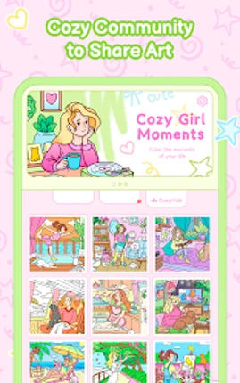 Cozy Girl Life: Coloring Book screenshot