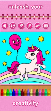 Pony Unicorn Coloring Book screenshot