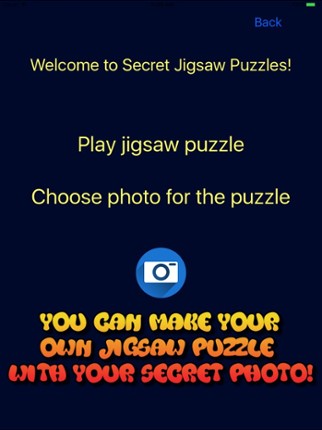 Secret Photo Jigsaw Puzzle Maker screenshot