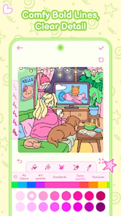 Cozy Girl Life: Coloring Book screenshot